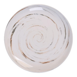 Farfurie intinsa PM025-DR, portelan, crem, 26 cm