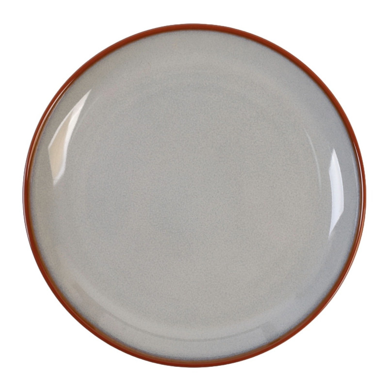 Farfurie intinsa ST-006-DT, ceramica, gri, 20 cm
