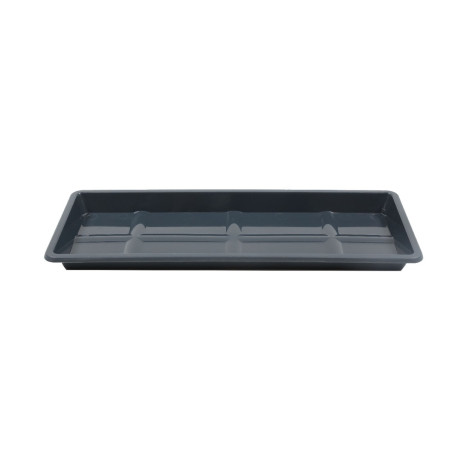 Farfurie jardiniera Carina, plastic, interior / exterior, antracit, 37.7 x 15.5 x 2.45 cm
