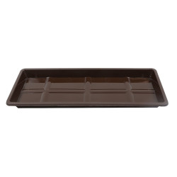Farfurie jardiniera Carina, plastic, interior / exterior, maro, 37.7 x 15.5 x 2.45 cm