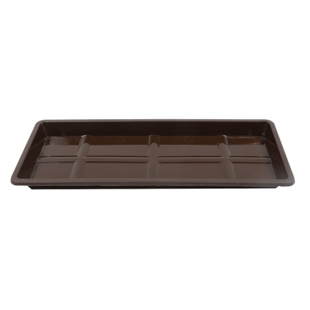 Farfurie jardiniera Carina, plastic, interior / exterior, maro, 37.7 x 15.5 x 2.45 cm