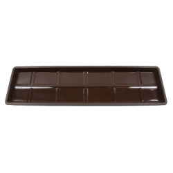 Farfurie jardiniera Carina, plastic, interior / exterior, maro, 56.7 x 15.4 x 2.45 cm