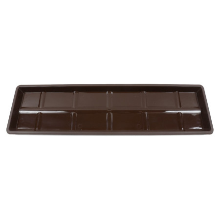 Farfurie jardiniera Carina, plastic, interior / exterior, maro, 56.7 x 15.4 x 2.45 cm