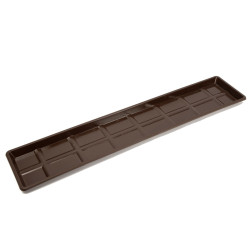 Farfurie jardiniera Carina, plastic, interior / exterior, maro, 77.4 x 15.4 x 2.4 cm