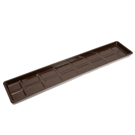 Farfurie jardiniera Carina, plastic, interior / exterior, maro, 77.4 x 15.4 x 2.4 cm