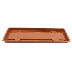 Farfurie jardiniera Critex, Infinitty, plastic, interior / exterior, teracota, 40 x 16.5 x 2 cm