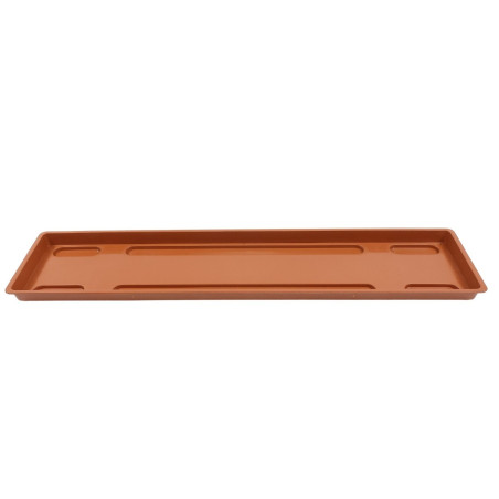 Farfurie jardiniera Critex, Infinitty, plastic, interior / exterior, teracota, 60 x 16.2 x 2 cm