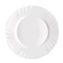 Farfurie pentru desert Ebro, sticla opal, alba, 20 cm