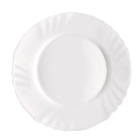 Farfurie pentru desert Ebro, sticla opal, alba, 20 cm