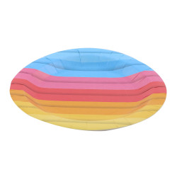Farfurii rotunde Curcubeu, carton, D 23 cm, set 10 bucati