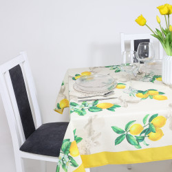 Fata de masa Lemons, bumbac + poliester, multicolor, 100 x 135 cm