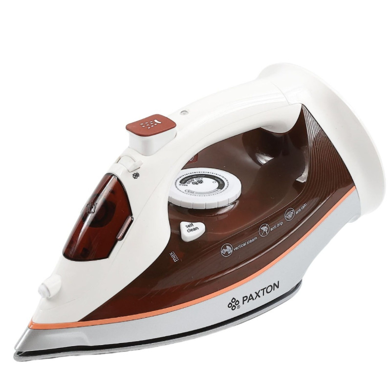 Fier de calcat Paxton FC-2500C3, 2500 W, talpa ceramica, 0.30 litri, 0.7 g/min, sistem auto-curatare, abur vertical, sistem anti