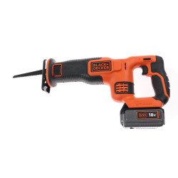 Fierastrau electric sabie, Black+Decker BDCR18M1-QW, cu acumulator, 18 V, 4 Ah