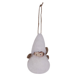 Figurina decorativa Craciun 20BJ881267, model ingeras, alb, 13.5 x 7 x 5 cm