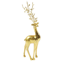 Figurina decorativa Craciun, model ren, auriu, 38  x 11 x 5 cm, AK03X24006
