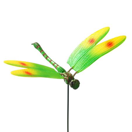 Figurina libelula T2, din PVC, decoratiune gradina, H 15 cm