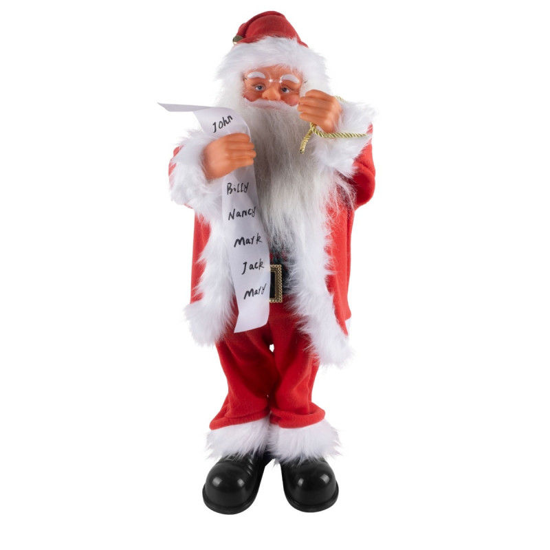 Figurina Mos Craciun dansator, Hoff, functie muzicala, alimentare baterii, H 68 cm Figurina Mos Craciun dansator, Hoff, functie muzicala, alimentare baterii, H 68 cm
