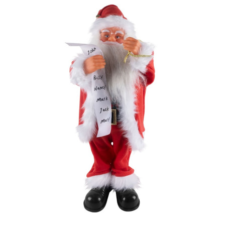 Figurina Mos Craciun dansator, Hoff, functie muzicala, alimentare baterii, H 68 cm