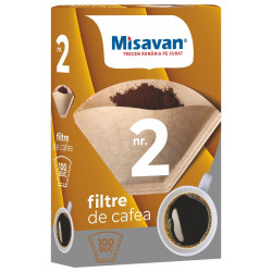 Filtre cafea Misavan, numarul 2, 100 bucati pe cutie