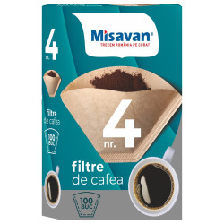 Filtre cafea Misavan, numarul 4, 100 bucati pe cutie