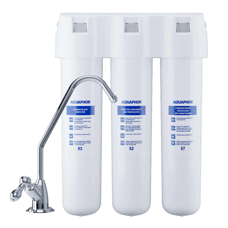 Filtru apa potabila, Aquaphor Crystal, cu robinet, 2.5 l/min Filtru apa potabila, Aquaphor Crystal, cu robinet, 2.5 l/min
