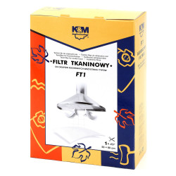 Filtru hota, textil, K&M, FT1, universal, alb, 50 x 60 cm