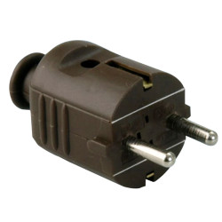 Fisa 40743L, contact de protectie, 16A, maro