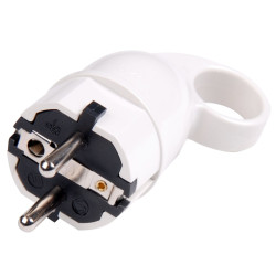 Fisa cu inel Line, contact de protectie, 16A, alb