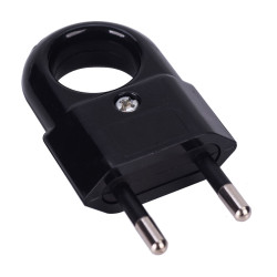 Fisa plata cu inel Line, 10A, negru