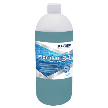 Floculant Power Max 3 in 1, Kloer, lichid, pentru apa piscina, 1 L