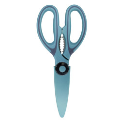 Foarfeca de bucatarie V001028, inox + plastic, albastru, 21 x 9 cm