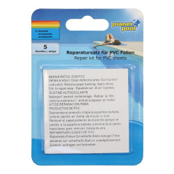 Folie autoadeziva, pentru reparat piscine gonflabile, 7.5 x 7.5 cm, 5 buc
