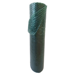 Folie cu bule mici Jiffy, verde, transparenta, grosime 3.2 mm, 40 gr/mp, 50 cm x 10 m