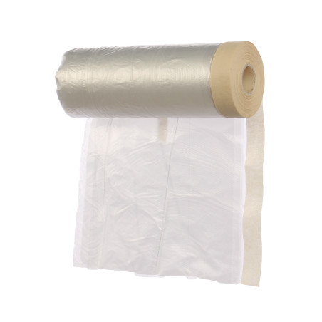 Folie protectie mobilier, cu banda adeziva, Lumytools LT 07750, 110 cm x 20 m