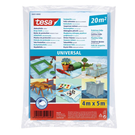 Folie protectie universala, tesa 56651, 0.007 mm, 4 x 5 m