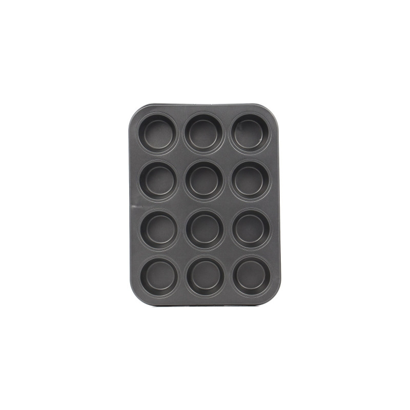 Forma de copt briose, otel cu acoperire teflon, dreptunghiulara, negru, 35 x 26.5 cm
