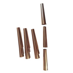 Forma de copt fursecuri 0513, tabla cositorita, conica, bronz, 6.8 x 1.7 cm, set 12 bucati