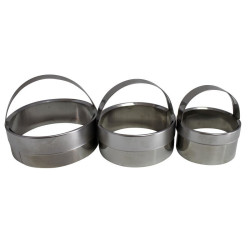 Forma pogacele Kasemi, din inox, 1100503, set 3 bucati