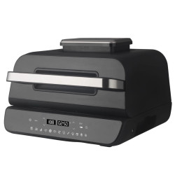 Friteuza grill, cu aer cald, Paxton AG3424, 1800 W, 8.3 litri, 12 programe, temporizator, functie gratar, prajire si coacere, fu