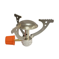 Arzator gaz Flamex 500 S, pentru butelie camping, inox, 10 x 9 cm