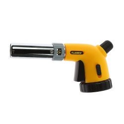 Arzator gaz Flamex P-227, pentru butelie spray gaz, cu sistem antiflare, aprindere piezo, plastic + metal, 17.5 x 6.7 cm