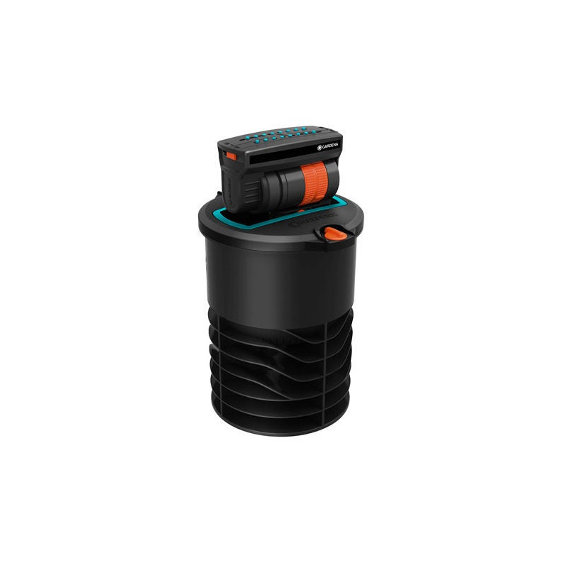 Aspersor Gardena OS 140, telescopic oscilant, cu filtru de impuritati integrat, raza reglabila, 2 - 15 m