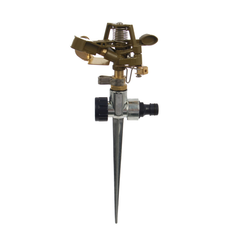 Aspersor Grunman DY1023, metal, cu tarus din zinc, 5 bar, raza 12 m
