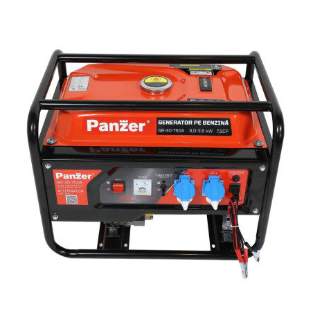 Generator de curent electric, monofazic, pe benzina, Panzer GB-30-75DA, 3 kW, 7.5 CP