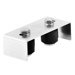Ghidaj superior porti culisante, Midica, reglabil, cu 2 role, otel, 140 x 60 mm