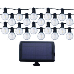 Ghirlanda luminoasa cu panou solar Hepol, exterior, 25 LED-uri cu lumina calda, 7 m
