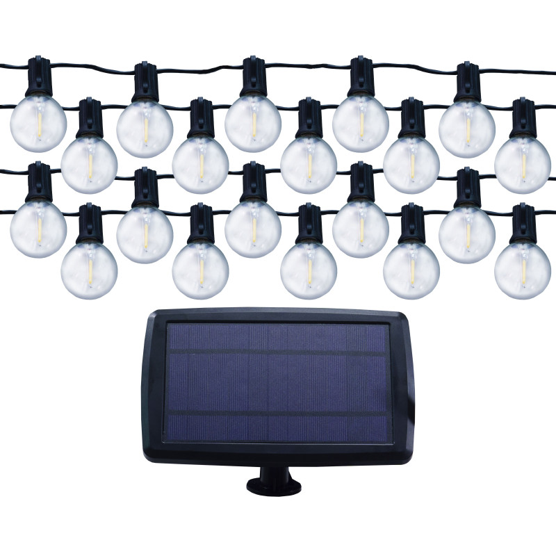 Ghirlanda luminoasa cu panou solar Hepol, exterior, 25 LED-uri cu lumina calda, 7 m