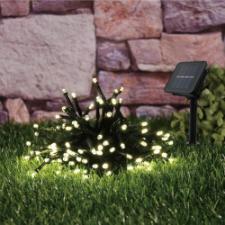 Ghirlanda luminoasa cu panou solar Hoff, exterior, 100 LED-uri cu lumina calda, 9.9 m, controler