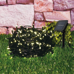 Ghirlanda luminoasa cu panou solar Hoff, exterior, 300 LED-uri cu lumina calda, 29.9 m, controler