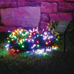 Ghirlanda luminoasa cu panou solar Hoff, exterior, 300 LED-uri multicolore, 29.9 m, controler
